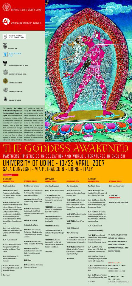 The Goddes Awakened. Convegno di studi. Locandina. Cm. 32x68.
