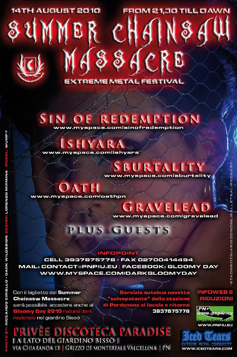 Flyer Summer Chainsaw Massacre 2010. Cm.10x15. Retro.